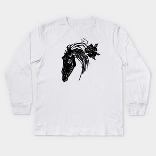 zombie horse Kids Long Sleeve T-Shirt